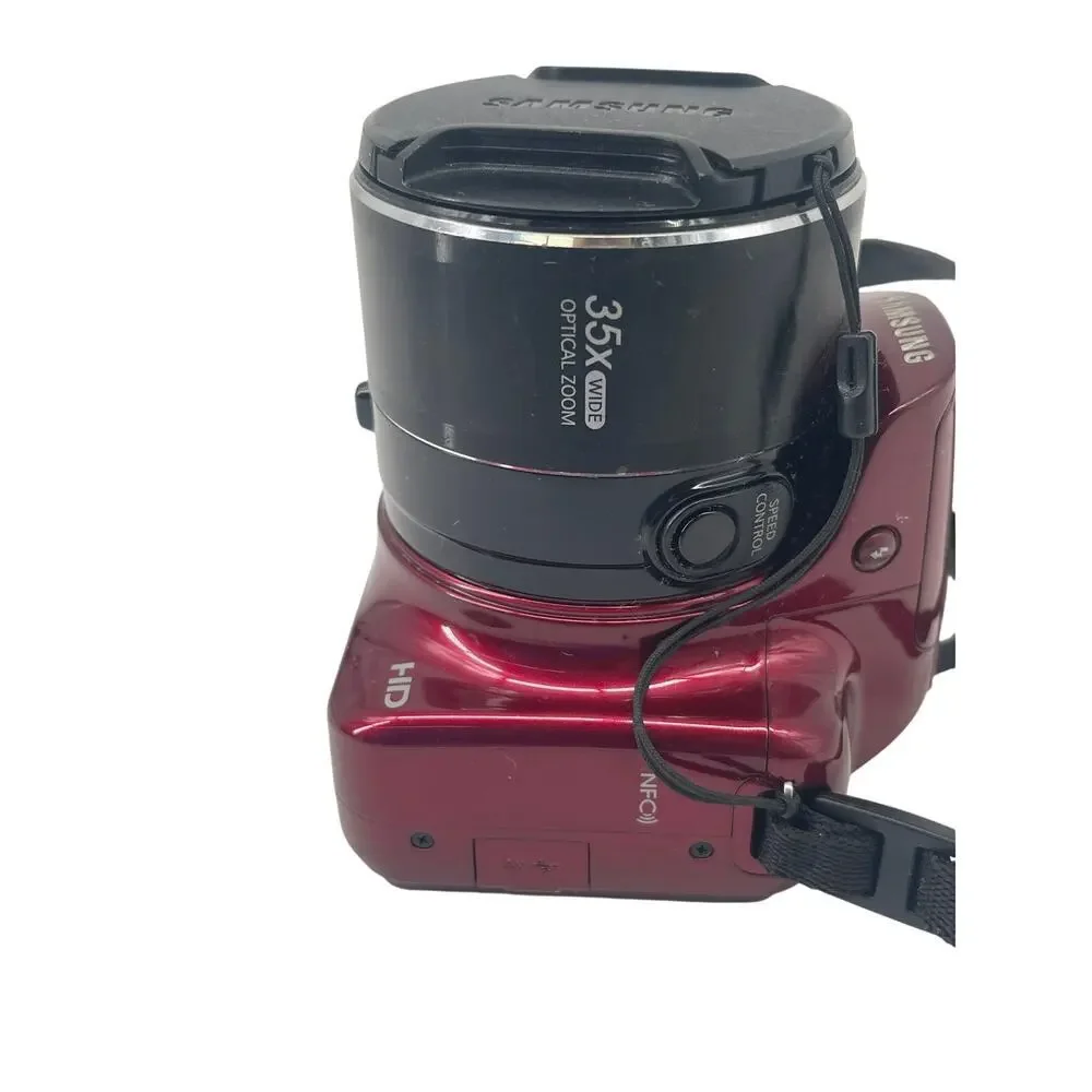 Samsung WB1100F 16.4MP Digital Camera 35x Optical Zoom Wi-Fi NFC Red